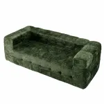 Artiss Comfort Boneless Sofa for Living Room Green Luxury Chenille