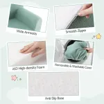 Artiss Kids Sofa Toddler Foam Couch with Carry Handle Mint Green