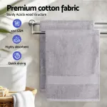 2 Pack Bath Sheets Set Cotton Extra Large Towel – Grey