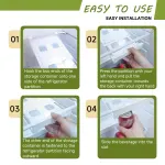 2-Pack Refrigerator Can Organizer – Hanging Soda & Beer Rack, Space-Saving Shelf for Fridge, Holds 8 Cans, Easy Installation (White)