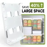 2-Pack Refrigerator Can Organizer – Hanging Soda & Beer Rack, Space-Saving Shelf for Fridge, Holds 8 Cans, Easy Installation (White)