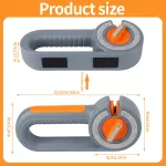 6-in-1 Rotary Knife Sharpener – Adjustable Multi-Function Sharpener for Knives, Scissors, Sushi & Bread Knives, Fast & Easy Sharpening Tool for Home Kitchen Use (Gray)