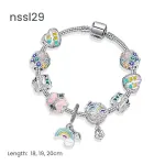 11 Styles Charm Bracelets Set,Colorful Alloy & Glass Beaded – Double