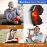 Cordless Heating Knee Pad With Massage Function – Black