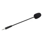 3.5 mm Headset Microphone, Adjustable 360 Degree Bendable Game Mic with Jack Plug for Headphones and Controllers, Voice Chat Tool, Black