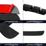 35.4″X2.7″Auto Rear Bumper Protector Cover, Auto Scratch-Resistant Non-Slip Rubber Backup Door Entry Cover, Suitable for Most Cars and Suvs, Black.