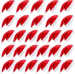 28 Pieces Christmas Red Santa Hat Xmas claus Santa plush Hat Non-woven Fabric costume hat for kids adult Christmas (12.6 x 15 Inch)