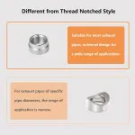 4 Pcs O2 Sensor Bung, 304 Stainless Steel M18x1.5 O2 Bung Weld in, Oxygen Sensor Bung Stepped Style