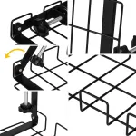 2 pack Under Desk Cable Management Tray – Black