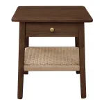 Kelly 1-Drawer Bedside Table – Walnut