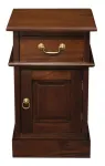 Tasmania 1 Solid Door 1 Drawer Bedside – Mahogany, Right