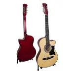 Karrera 38in Pro Cutaway Acoustic Guitar with guitar bag – Natural