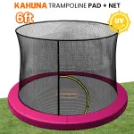 Kahuna 6ft Trampoline Pad and Net – Pink