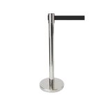Retractable Queue Crowd Control Barriers | Silver Pole Black Belt