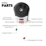 1200N Automatic Roller Door Opener Garage Motor 4x Remote 22m² Rolling