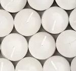 50 Pack Bulk Tea Light Candles – White Smokeless Tealights Unscented – 9 Hour Burn Time