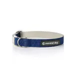 Natural Hemp & Cotton Dog Collar (Ink Blue) – M