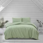 Ardor Preston Pale Green Embossed Quilt Cover Set