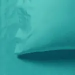 1000TC Ultra Soft Super King Size Bed Teal Flat & Fitted Sheet Set