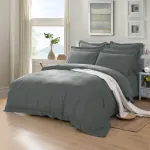 1000TC Tailored Queen Size Quilt/Duvet Cover Set – Charcoal