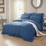 1000TC Tailored Queen Size Quilt/Duvet Cover Set – Greyish Blue