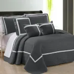 6 piece two tone embossed comforter set king charcoal