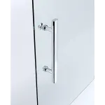40mm Adjustable Contemporary Corner Sliding Chrome Shower Screen 120x80cm