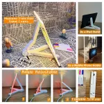 30*30cm DIY Erasable Children’s Drawing Board – LED Light Blackboard with Stand for Writing and Doodling