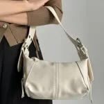 Trendy Punk Shoulder Bag, Small Retro Handbag with Sweet Cool Aesthetic, Versatile Underarm Bag – White