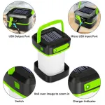 Collapsible Portable Solar LED Camping Lantern with USB Charging – Orange