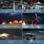 Collapsible Portable Solar LED Camping Lantern with USB Charging – Orange