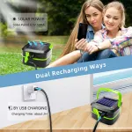 Collapsible Portable Solar LED Camping Lantern with USB Charging – Orange