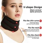 2PCS Ergonomic Neck Support Brace – Adjustable and Comfortable for Cervical Spine Relief