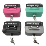 2PCS/ Mini Lockable Cash Box with Handle – Secure Money Storage Box – Green