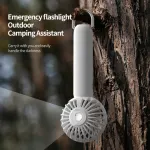 White Mini Handheld Rechargeable Fan – Portable USB-Powered Cooling with Keyring