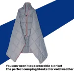 Military Green Compact Lightweight Quilted Blanket – Soft, Warm, and Portable for Outdoor Adventures