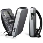 Premium Hard Shell Business Backpack with TSA Lock and USB Charging Port, Waterproof Laptop Bag for Men – Black Gold