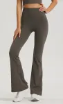 Black High-Waisted Lycra Yoga Bell-Bottom Pants for Women -Tummy Control & Butt Lifting