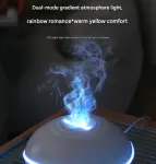 Wood grain Mini USB Aromatherapy Diffuser with Flame Projection – Portable Humidifier for Home and Car Use