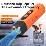 Portable Single-Head Ultrasonic Dog Repeller & Trainer with LED Flashlight – Multi-Function Pet Safety Device for Outdoors
