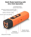 Portable Single-Head Ultrasonic Dog Repeller & Trainer with LED Flashlight – Multi-Function Pet Safety Device for Outdoors