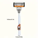 2-Pack 6-Layer Manual Razor with 24 Replacement Blades – Ultra-Close Shave for Men, Stainless Steel Handle with One-Click Blade Change