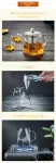 450ml Heat Resistant Glass Teapot with 304 Stainless Steel Infuser Square Base Loose Leaf Tea Maker for Home Office