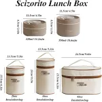 2-Pack 304 Stainless Steel Microwave-Safe Lunch Box Set – Stackable Insulated Bento Containers for Office & School – Blue