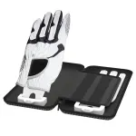 Grey Golf Glove Bag with Dual Glove Support Frame & Hook – Convenient Storage for Tees, Ball Markers and Golf Accessories