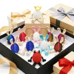 3-Piece Cool and colorful Easter Figurine Set – Identical Poseable Egg-Shaped Toys for Holiday Display and Interactive Play