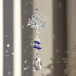 3pc Evil Eye Crystal Sun Capture Pendant Suitable for Home Window Decoration and Garden Hanging Decoration