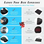 Gel Wrist Rest Mouse Pad – Ergonomic Office Mouse Pad with Wrist Support – Non-Slip, Design Desktop Accessory Pad for Home & Game Decoration (02Pink Serenity)