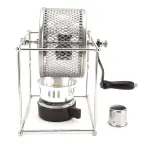 Stainless Steel Coffee Bean Roaster for Coffee Lovers
Hand Crank Manual Roasting Machine with Temperature Control, DIY Enthusiasts, Home Use Peanut(silver)