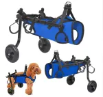 Small Adjustable Dog Wheelchair - Mobility Aid for Disabled Pets with Back Leg Issues - Leg Brace & Hip Support(blue)